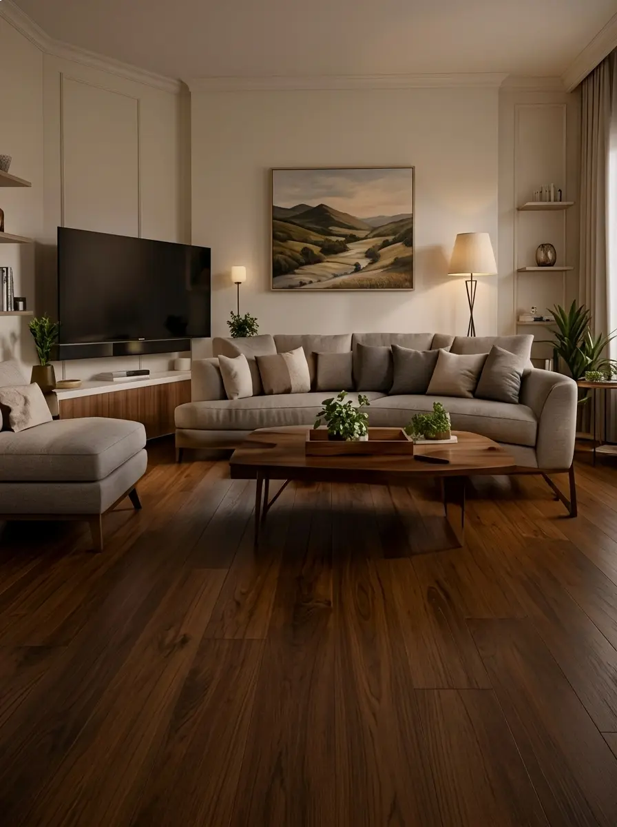 Coastal-styled living room interior