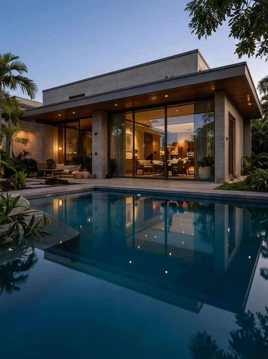 Modern coastal villa under development